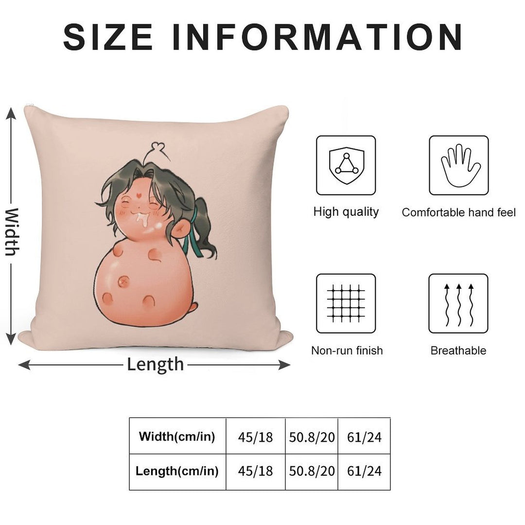 Well Fed 2 Soft Easy Maintenance Throw Pillow