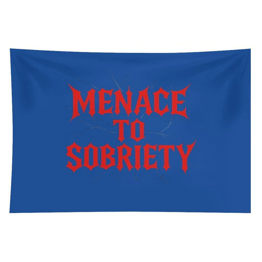Menace to Sobriety Typography Design Tapestry