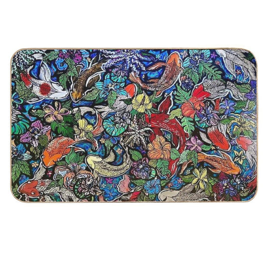 Koi Pond  Fade-Resistant Bath Mat