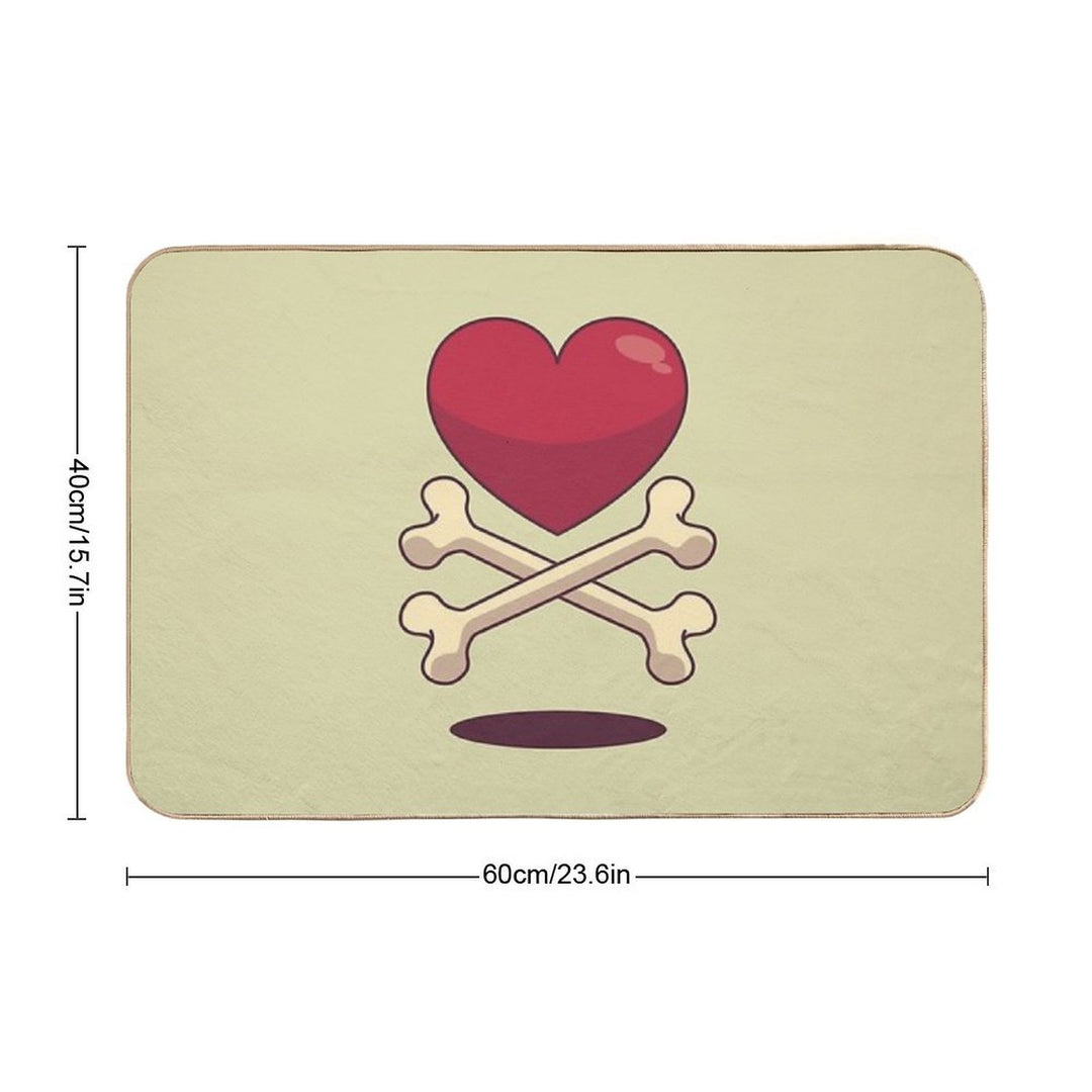 Bone Up on Love  Rapid-Drying Bath Mat