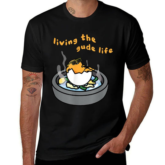 Living The Gude Life Ramen Featuring Gudetama  High-quality Stitching T-Shirt