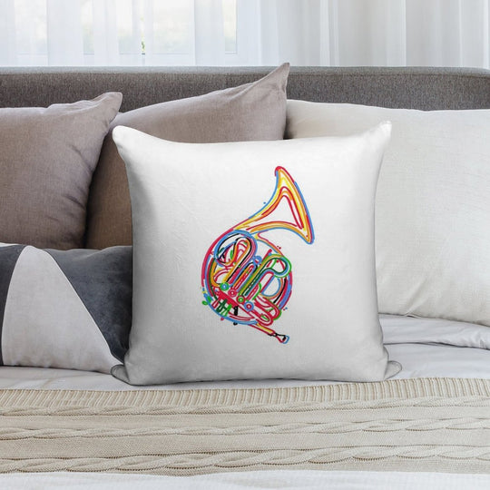 French Horn Soft Easy Maintenance Throw Pillow