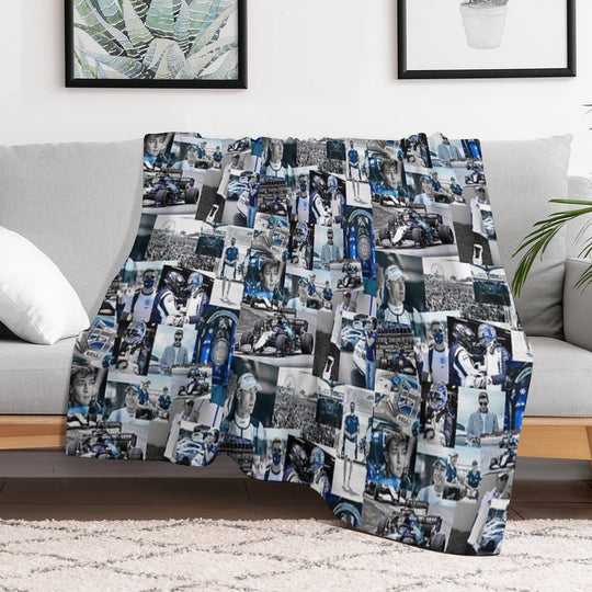 George Russle Williams Racing Collage All-season Throw Blanket