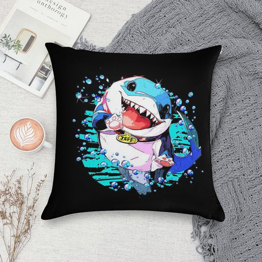 Jeff The Land Shark Soft Home Decor Throw Pillow