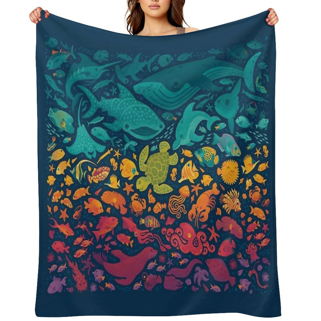 Aquatic Spectrum 2 Premium Throw Blanket