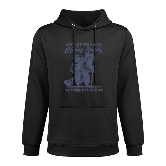 Hiker Out of Breath Hiking Society Men Women Raccoon Hiking All-Day Comfort Hoodie