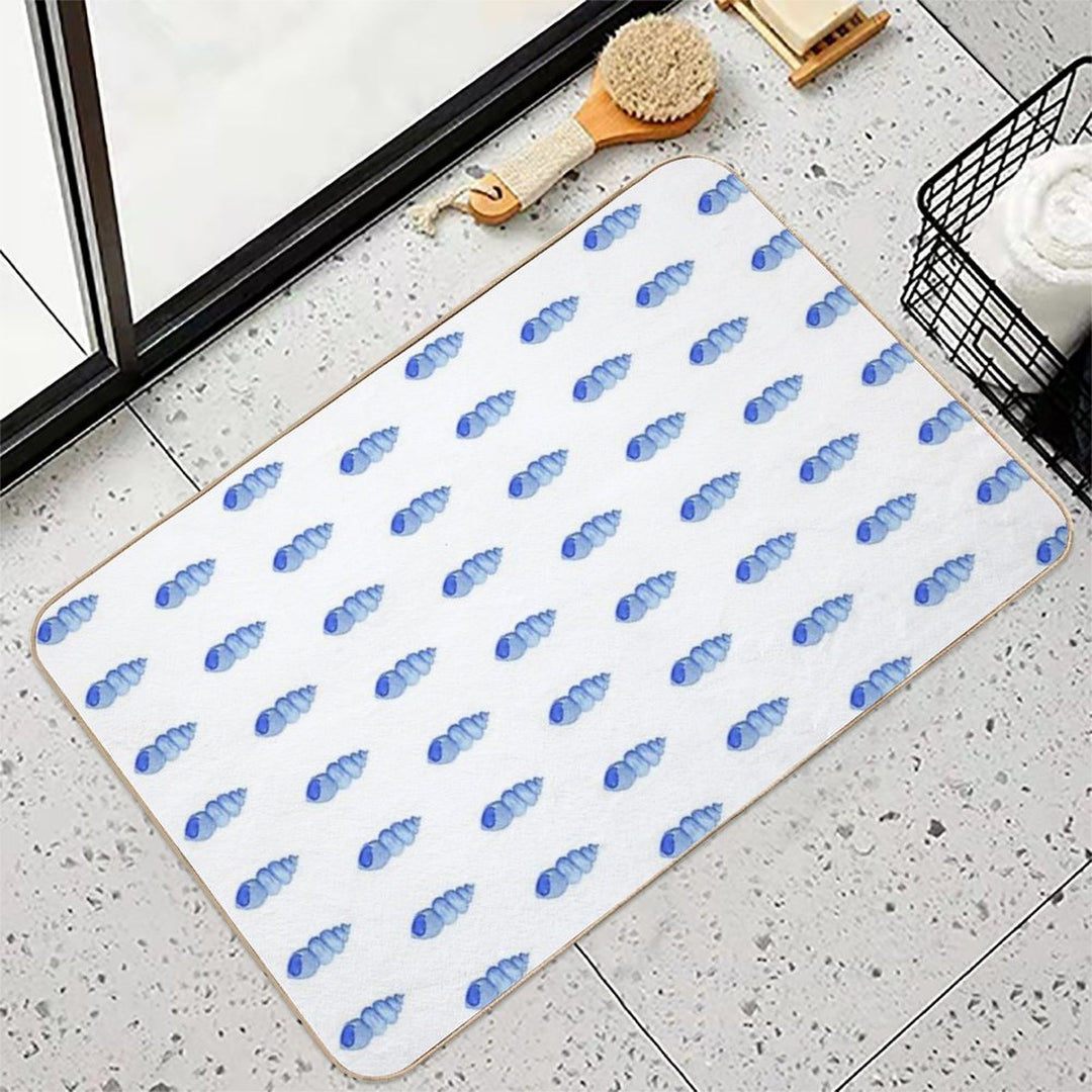 Watercolor Shell by Charlotte Canzano  Slip-Resistant Bath Mat
