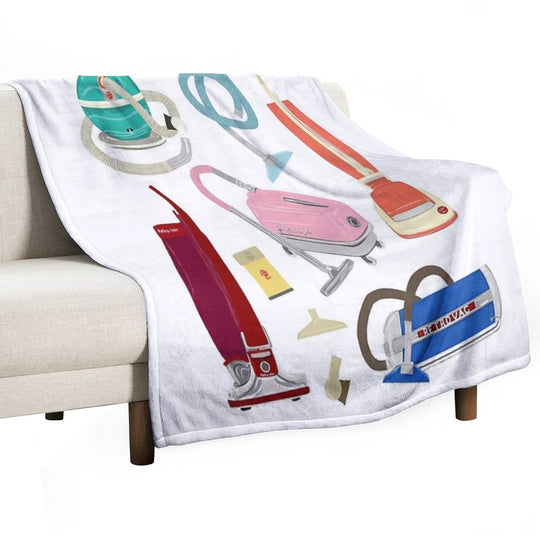 Vintage Vacuums Wrinkle-free Throw Blanket