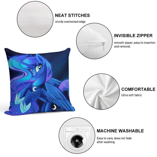 Princess Luna Soft Reinforced Edging Throw Pillow