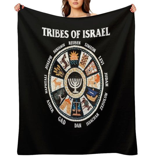 12 Twelve Tribes of Israel Hebrew Israelite Judah Jerusalem Plush Throw Blanket