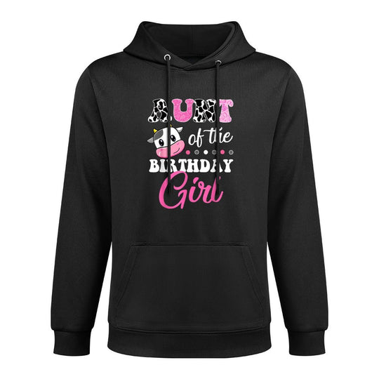Aunt Of The Birthday Girl Family Matching Farm Cow Relaxed Fit Hoodie