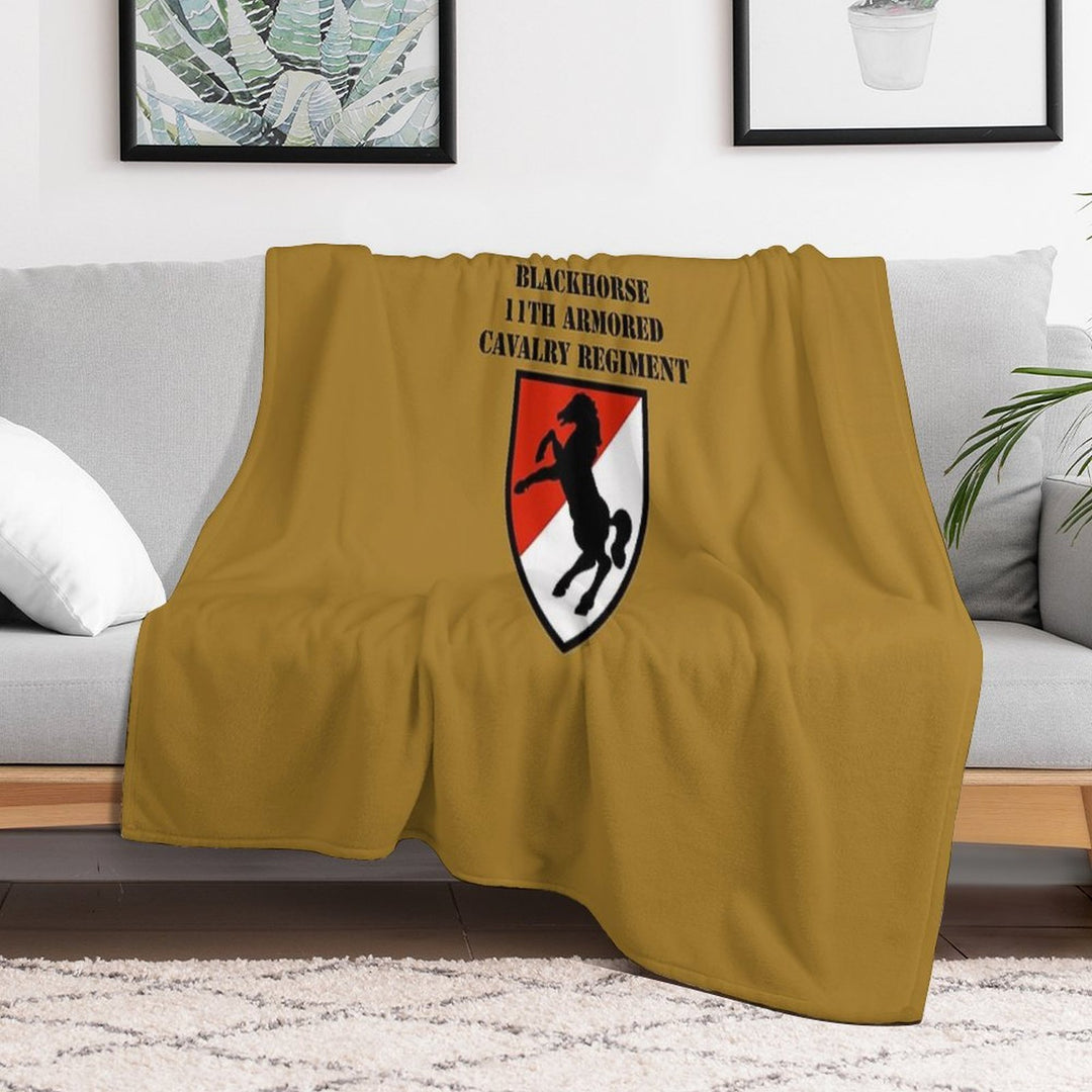 BLACKHORSE 11TH ARMORED CAVALRY REGIMENT Gift-ready Throw Blanket