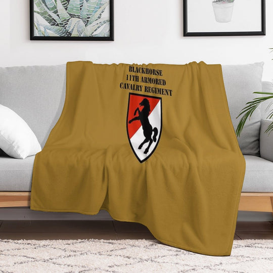 BLACKHORSE 11TH ARMORED CAVALRY REGIMENT Gift-ready Throw Blanket