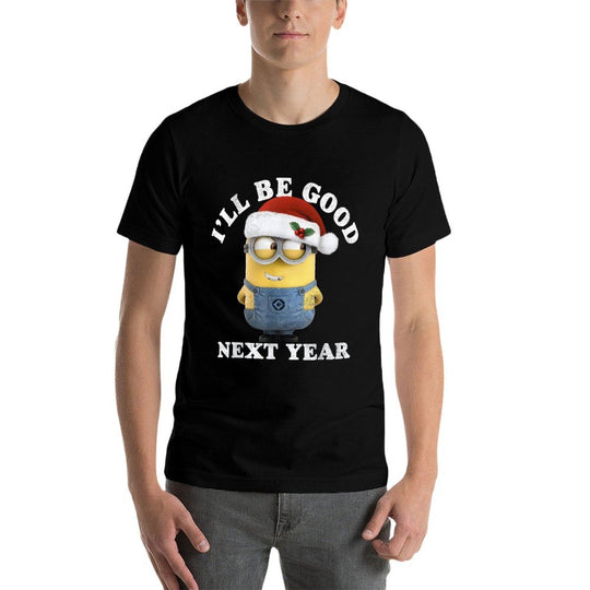 Despicable Me Minions Be Good Next Year Santa Hat  Affordable Price T-Shirt