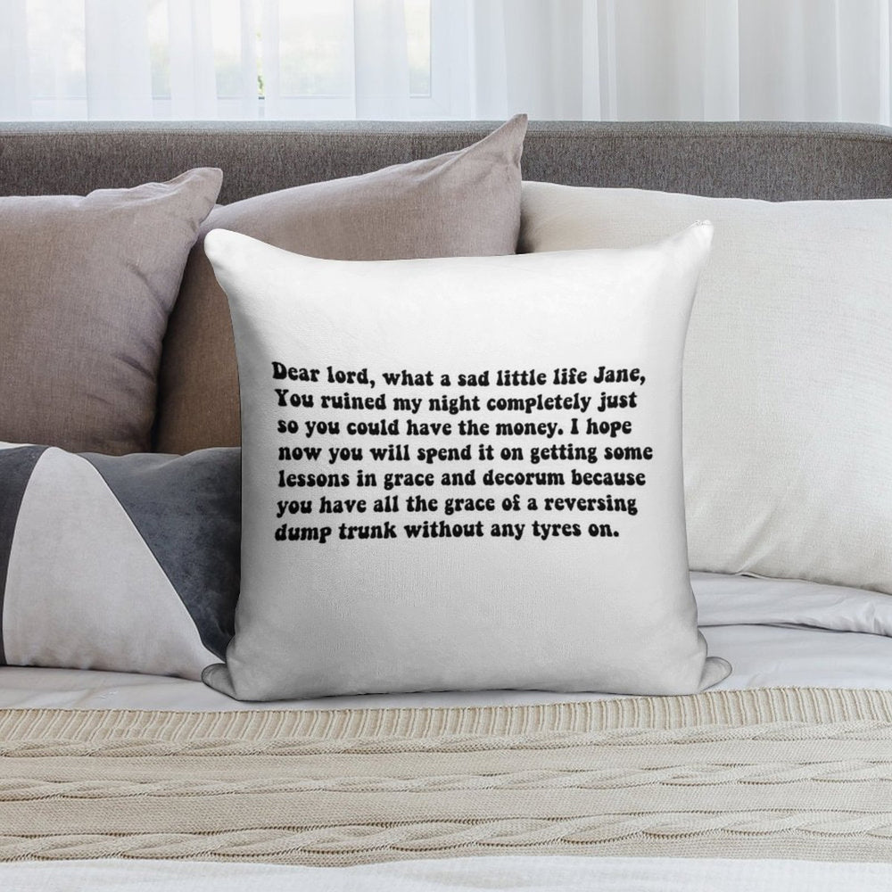 What A Sad Little Life Jane Soft Shrink-Resistant Throw Pillow