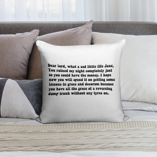 What A Sad Little Life Jane Soft Shrink-Resistant Throw Pillow