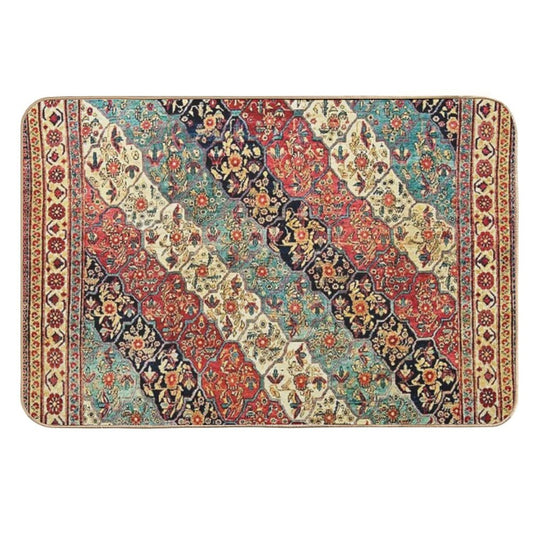 Antique Persian Kerman Rug Print  Absorbent Bath Mat