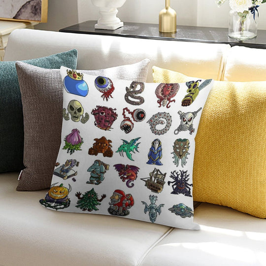 Terrarias All Boss Soft Bedroom Essential Throw Pillow