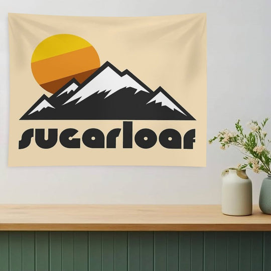 Retro Sugarloaf ))(( Tourist Souvenir Travel Maine Design Tapestry