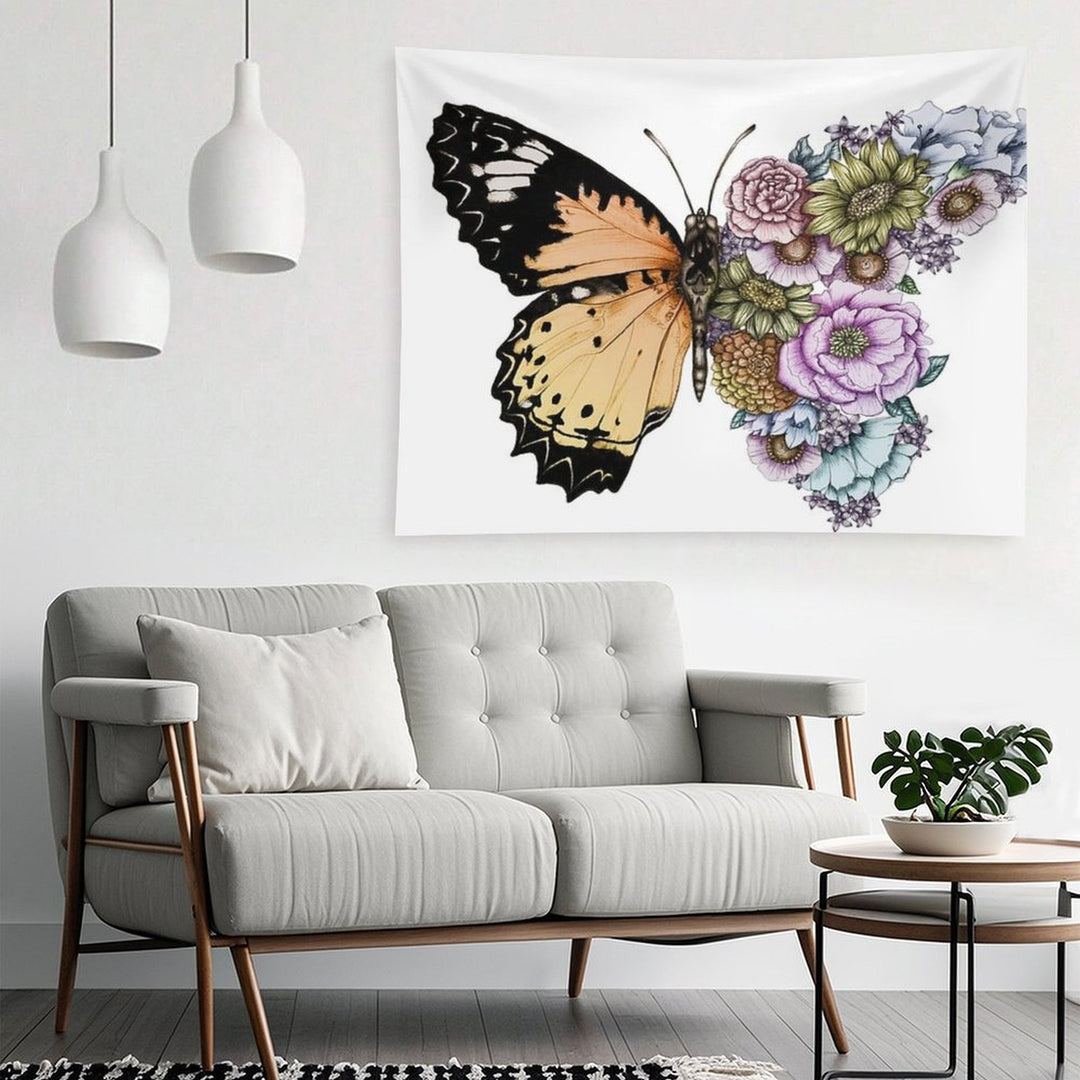 Butterfly in Bloom II Tapestry