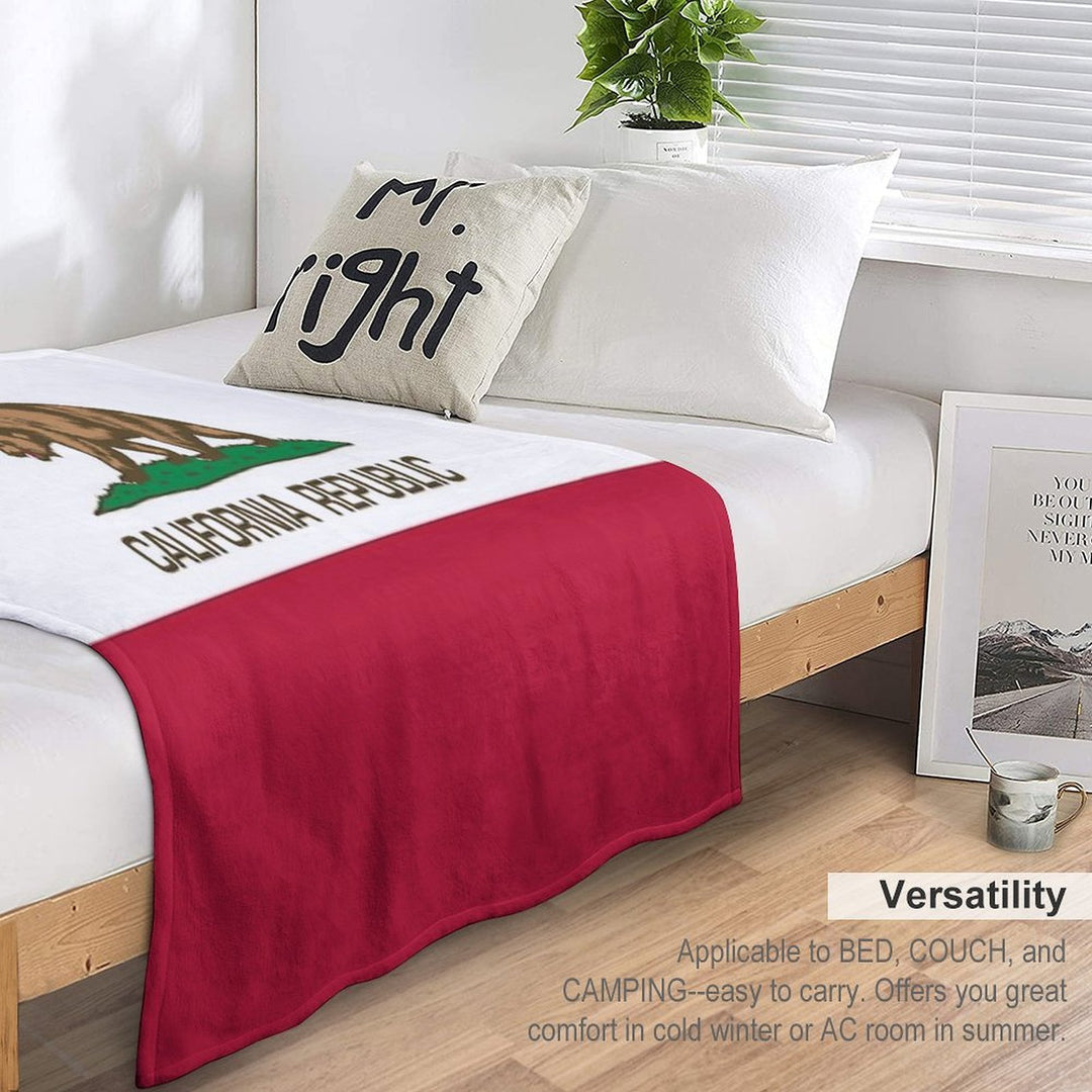 California Republic State Flag of California Easy Care Throw Blanket