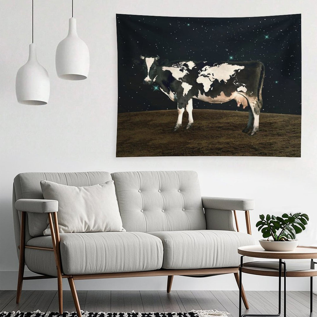 Surreal Bovine Atlas Tapestry