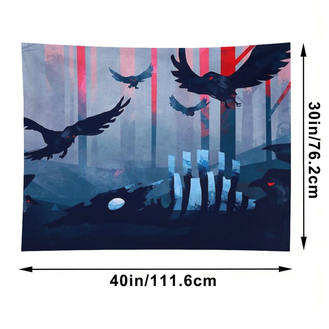 Blue Stone Landscape Tapestry
