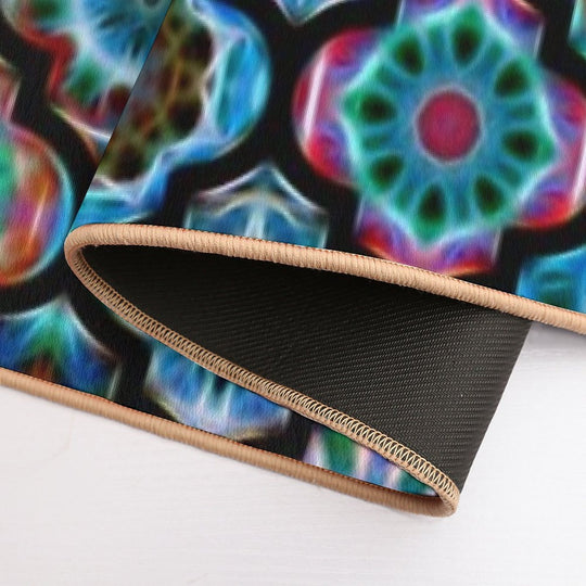 Moroccan Tile Glowing Pattern  Toxin-Free Bath Mat