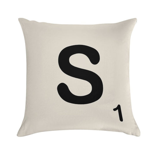 Scrabble Tile S Soft Luxury Feel Throw Pillow