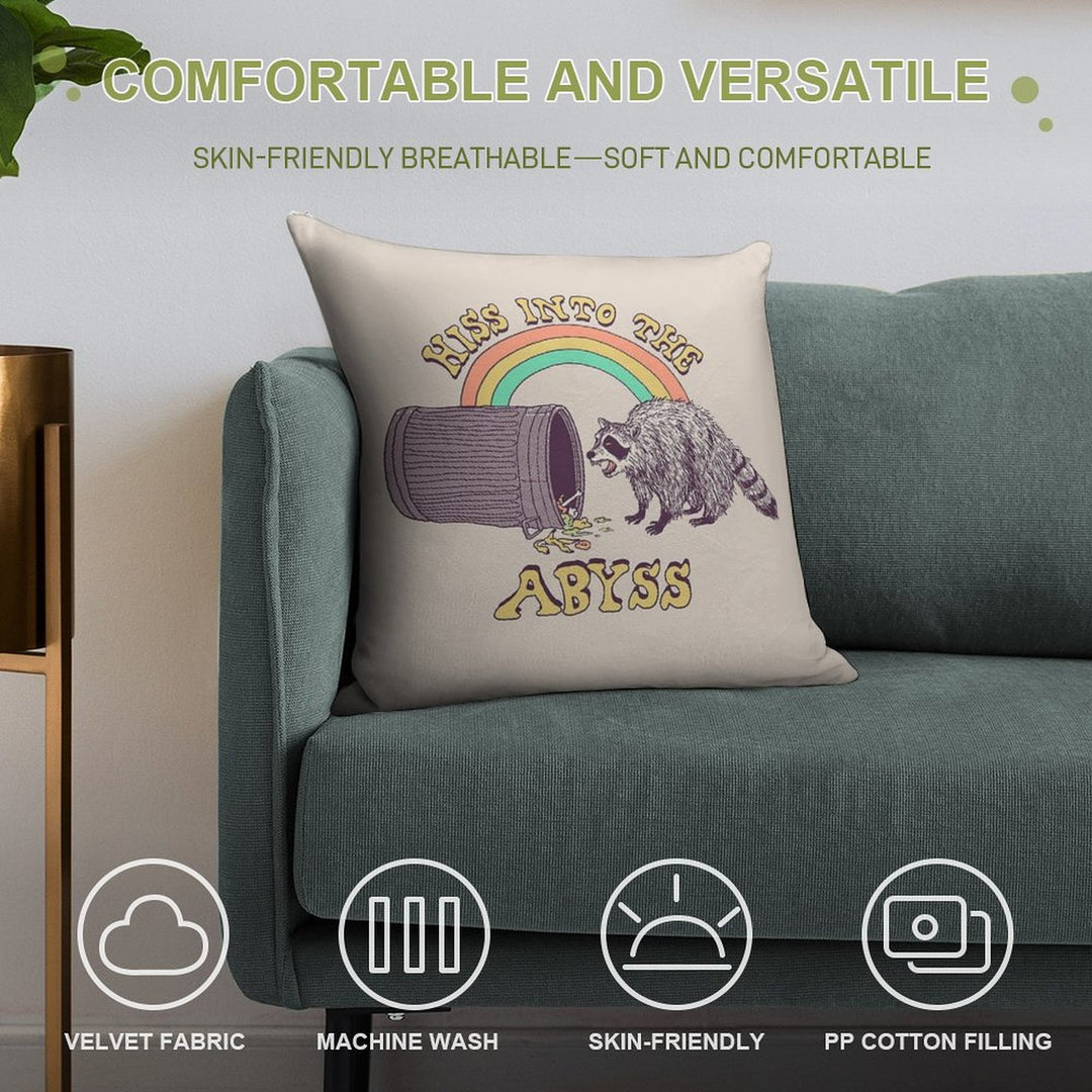 Hiss Into The Abyss Soft Bedroom Essential Throw Pillow