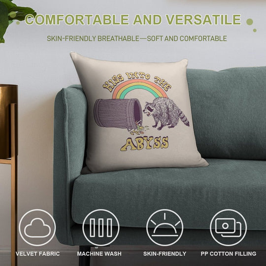 Hiss Into The Abyss Soft Bedroom Essential Throw Pillow