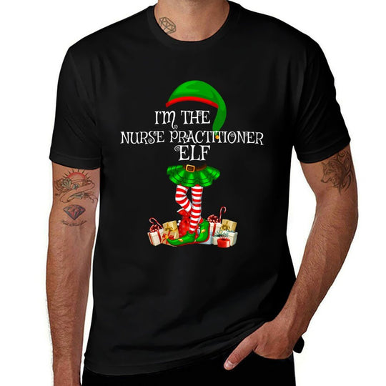 Womens Matching Family Women Girls Nurse Practitioner Elf Christmas  Trendy Pattern T-Shirt