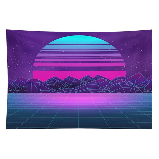 Synthwave Vaporwave Aesthetics Tapestry