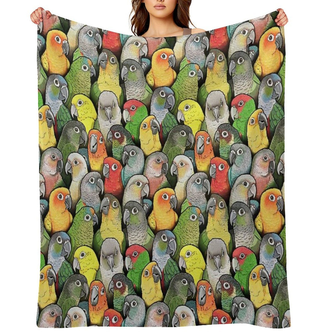 Colour of Conures Lightweight Throw Blanket