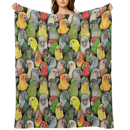 Colour of Conures Lightweight Throw Blanket