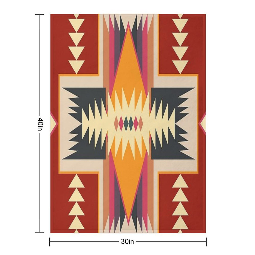 Navajo Design Eight Compact Throw Blanket
