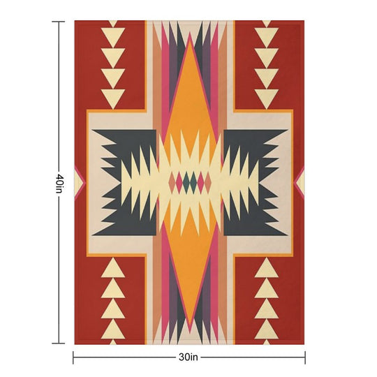 Navajo Design Eight Compact Throw Blanket