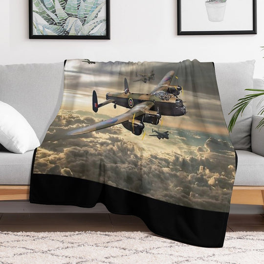 Avro Lancaster Machine-washable Throw Blanket