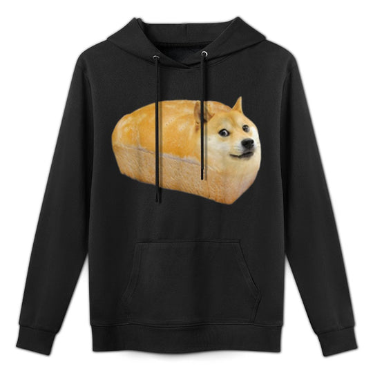 Funny Shiba Inu Doge Bread Meme Colorfast Hoodie