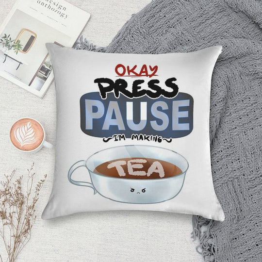 Ragequit Tea Break Soft Hidden Zipper Throw Pillow