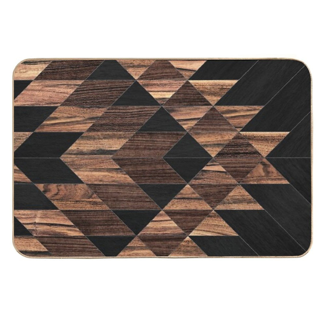 Urban Tribal Pattern No.11 - Aztec - Wood  Eco-Friendly Bath Mat