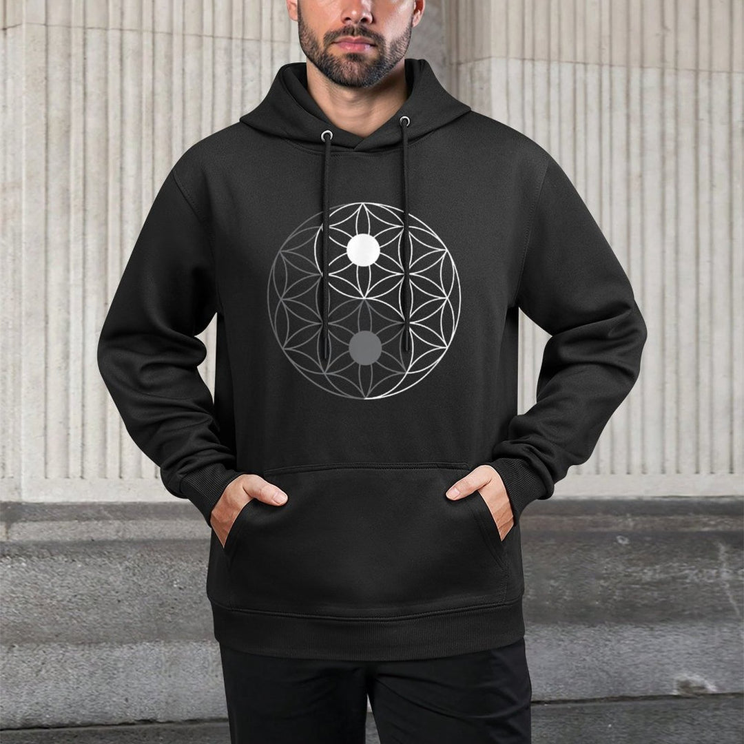 Sacred Geometry Yin Yang Flower of Life Customizable Surface Hoodie