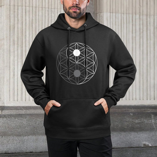 Sacred Geometry Yin Yang Flower of Life Customizable Surface Hoodie