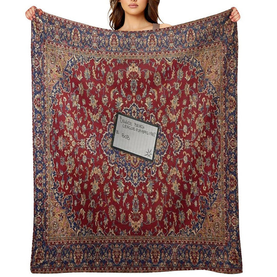 Lebowski's Tape Bowling Playoffs All-season Throw Blanket