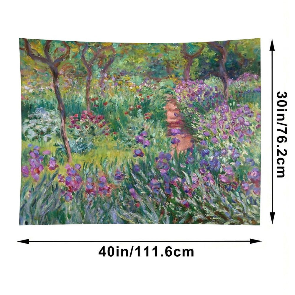 The Artist's Garden at Giverny by Claude Monet Tapestry