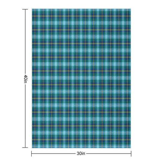 Clan Porteous Tartan Sustainable Throw Blanket