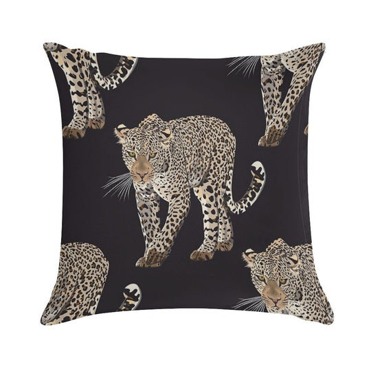 Leopard Soft Hidden Zipper Throw Pillow