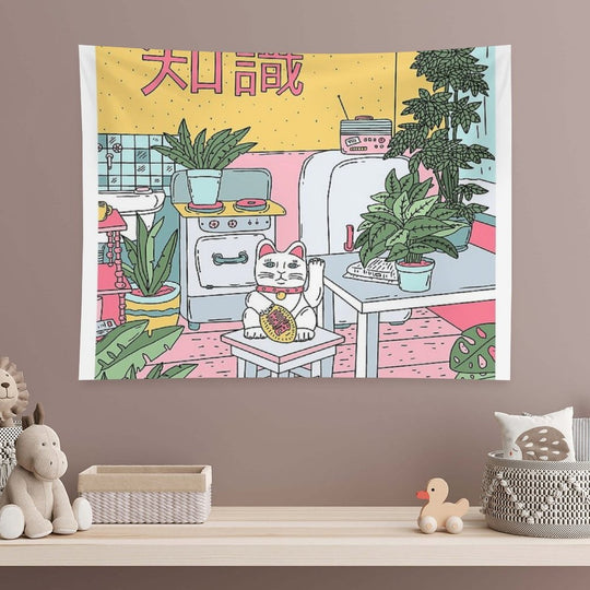 Maneki Plants Tapestry