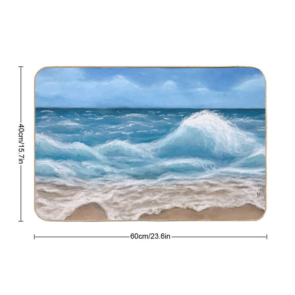 Beach Ocean Wave  Long-Lasting Bath Mat