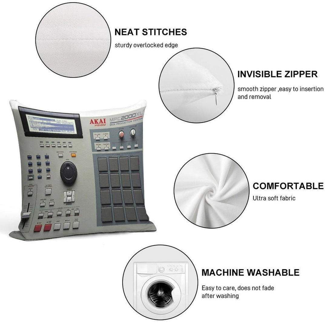 AKAI MPC 2000XL 90s Underground Hip Hop Soft Style Accent Throw Pillow